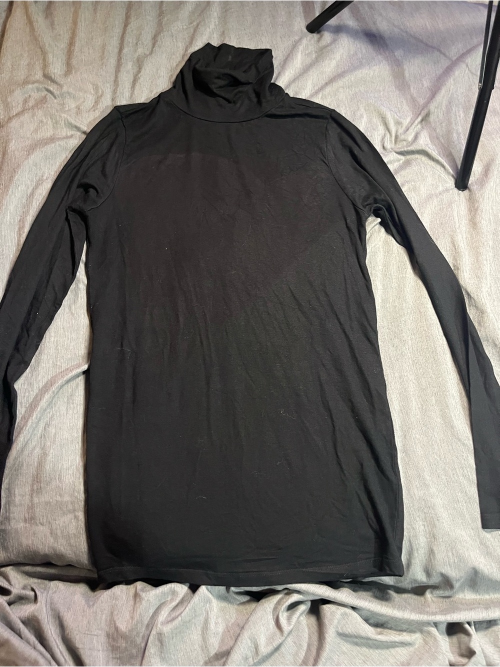 Hatch Black Long-Sleeve Turtleneck Tee